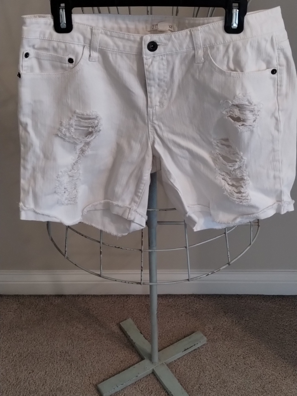 2.1 Denim Distressed Shorts